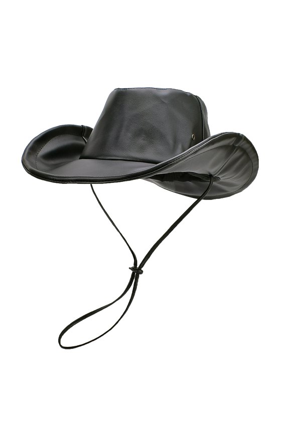 Packable Cowboy Hat for Women Men, Shapeable Brim UPF50+ Sun Protection, Fedora Panama Western Style Leather Cowgirl Hat