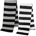thumbnail image 1 of EINSKEY 2-Pack Long Winter Scarves with Tassel for Men Women - Black Grey, Striped, 1 of 5