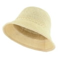 thumbnail image 1 of EINSKEY Packable Straw Bucket Hat for Women, Summer Beach Bucket Hat Foldable Woven Beige, 1 of 8