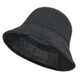 thumbnail image 1 of EINSKEY Packable Straw Bucket Hat for Women, Summer Beach Bucket Hat Foldable Woven Black, 1 of 8