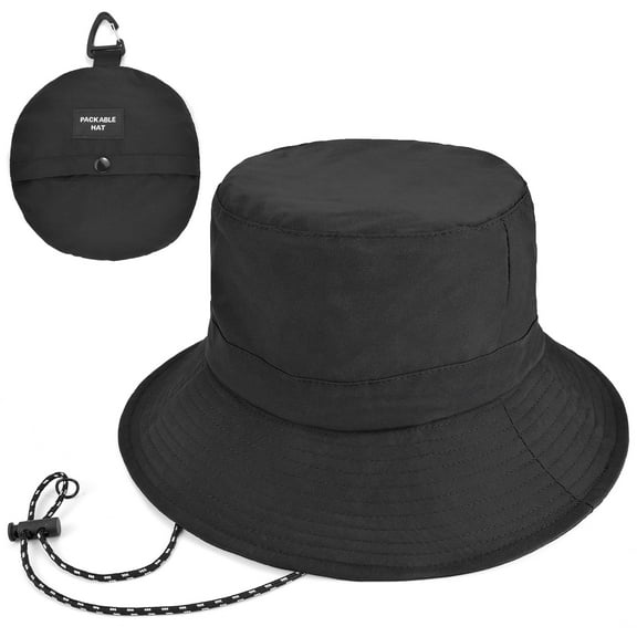 EINSKEY Packable Sun Hat, Foldable Bucket Hat with Clip for Travel on Bag