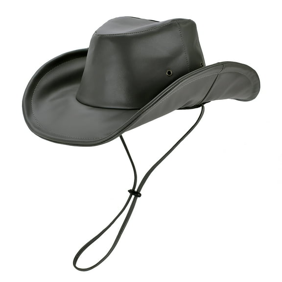 EINSKEY Packable Cowboy Hat for Women Men, Shapeable Brim UPF50  Sun Protection, Fedora Panama Western Style Leather Cowgirl Hat