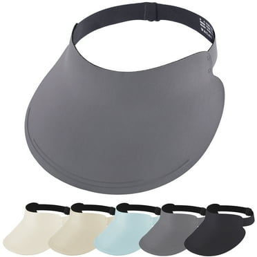 EINSKEY Wide Brim Visor for Women, Wrinkle Free Travel Sun Hat UV Protection Large Sun Caps (Dark Grey)