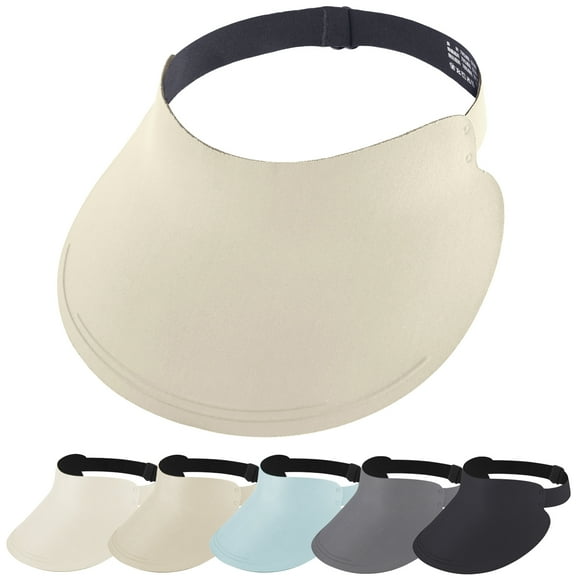 EINSKEY Wide Brim Visor for Women, Wrinkle Free Travel Sun Hat UV Protection Large Sun Caps (Light Khaki)