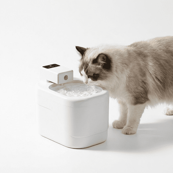 EIODEAR 67oz Cordless Cat Water Fountain - Battery Operated Pet Water ...