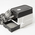 thumbnail image 1 of EIODEAR Convertible Enclosed Cat Litter Box with Pull-Out Drawer - 2-in-1 Covered & Open Top Pet Toilet, Odor Control & Anti-Tracking, 19.7", 1 of 10