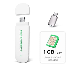EIOTCLUB 4G LTE USB WiFi 6 Dongle, Portable Mobile Hotspot With Pre-Installed SIM, 150Mbps, Connect 10 Devices For Travel Car Business, US Only