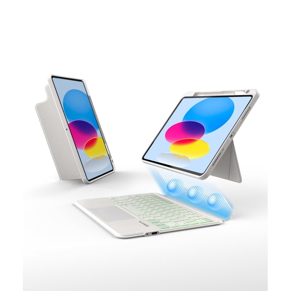 EIP Magnetix Keyboard Case for iPad (A16) 11th/10th-White