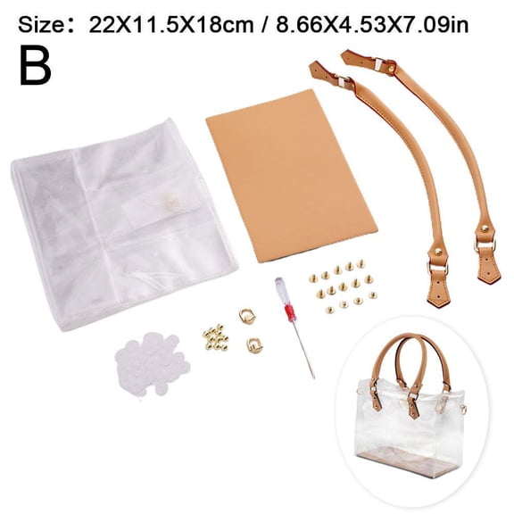 EIRZNGXQ Clear PVC DIY Tote Bag Handbag Making Kit, Handmade Gift Bags Craft Accessories Tool Set, Purse Making Supplies for Girls R0S8