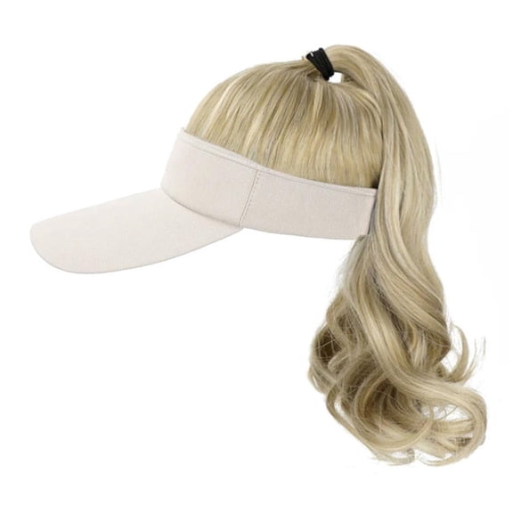 EIRZNGXQ Hat Hair Extensions Baseball Cap with Hair Attached Synthetic Curly Wig with Hat Wig Hat Ponytail Cap Wig K5G2