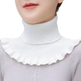 thumbnail image 1 of EIRZNGXQ Knitted False Collar, Womens Knitted Fake Collars Elastic Turtleneck Fake Collar Winter Neck Warmer Ruffle Collar, 1 of 8
