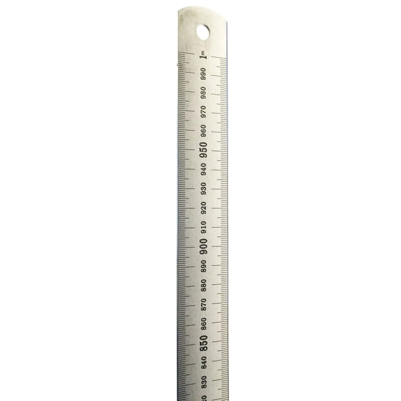 EISCO 1 Meter Stainless Steel Ruler with Stamped Centimeter and Millimeter Graduations