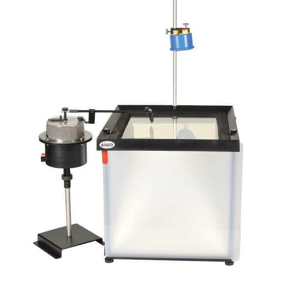 EISCO Advanced Ripple Tank Set with Projection Screen - Study Wave Properties - Includes Ripple Tank, Motor, Strobe Lamp, Projection Mirror & Screen, Dippers & Barriers