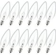 thumbnail image 1 of EISHOW 12- Pack E12 Candle Light Bulbs,40W Candelabra Light Bulbs, B10 Clear Candle Base Bulb with Warm White 2700K, 380 Lumen Dimmable, for Pendants or Outdoor, Ceiling Fan, Fireplace, Wal, 1 of 7