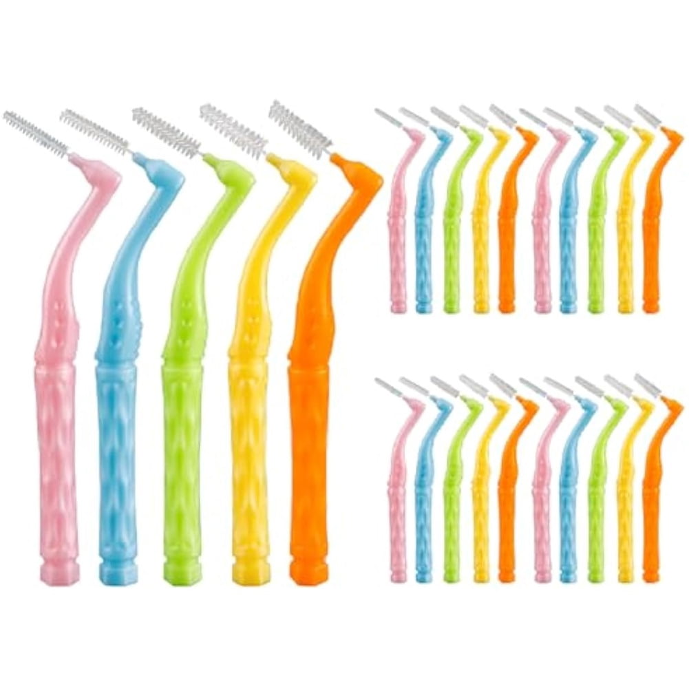 EISHOW 25PCS L-Shaped Interdental Brushes Braces Toothbrush Short ...