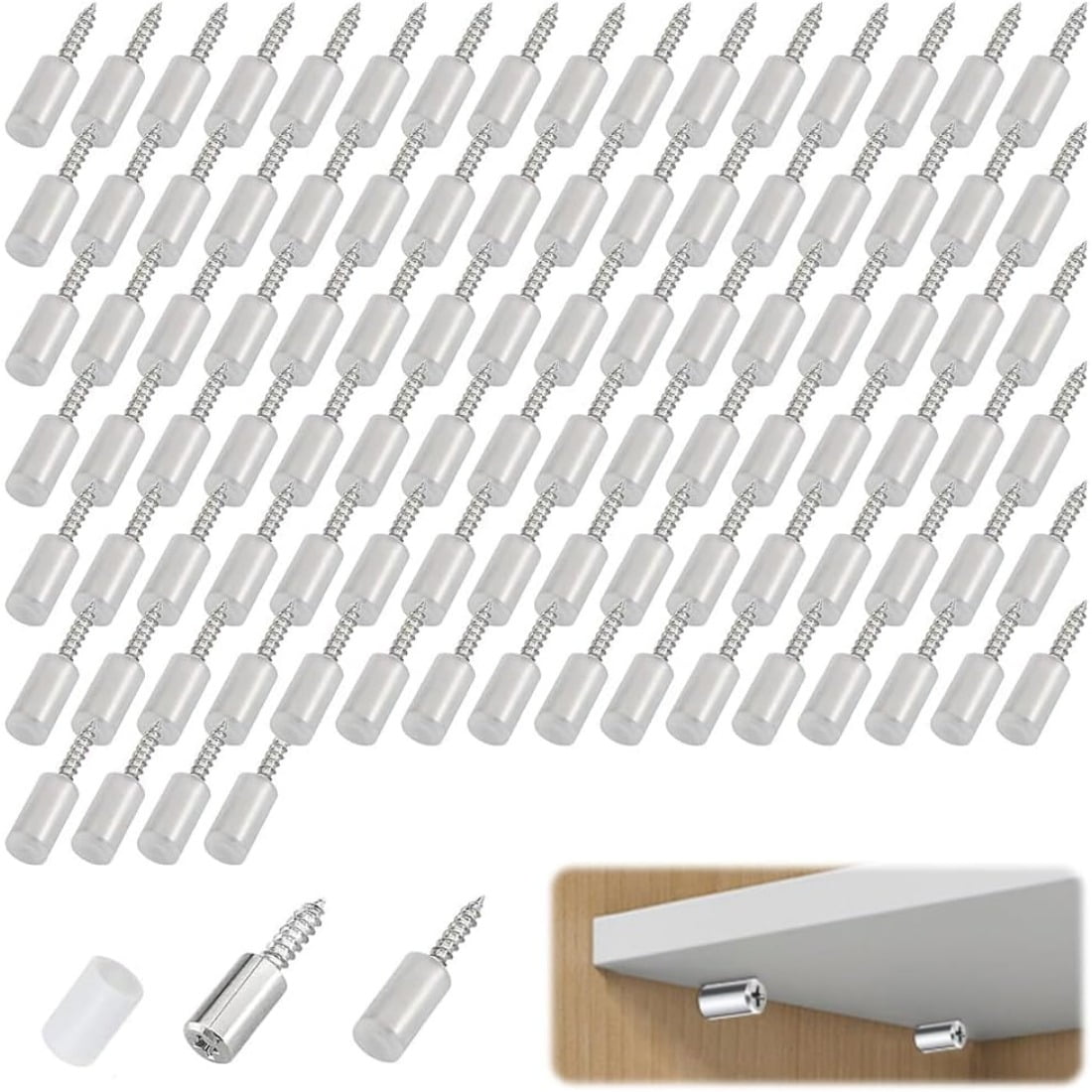 EISHOW SelfTapping Screws Laminate Support Shelf Pegs for