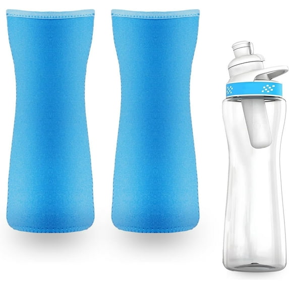 EISHOW Sleeve for Cirkul Water Bottle 2Pcs, 22oz Water Bottle Sleeve for Cirkul Plastic and Stainless Steel Bottle Neoprene Insulated Water Bottle Cover for Retaining Temperature - Black
