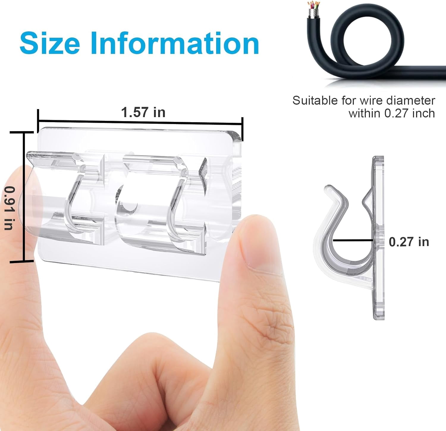 Individual String Light Clips EISRUNGF- 200 PCS Christmas Light Clips, Heavy Duty Clear Hooks for ...