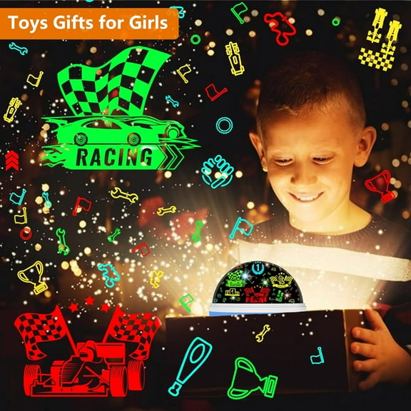 EISRUNGF- Cars Night Light for Boys - Rotating Projector Lamp with Race Car - Star Projector for Kids Age 3-8 - Ceiling Nightlight Projector with Cars and Stars - Birthday Gifts for Boys Room Decor