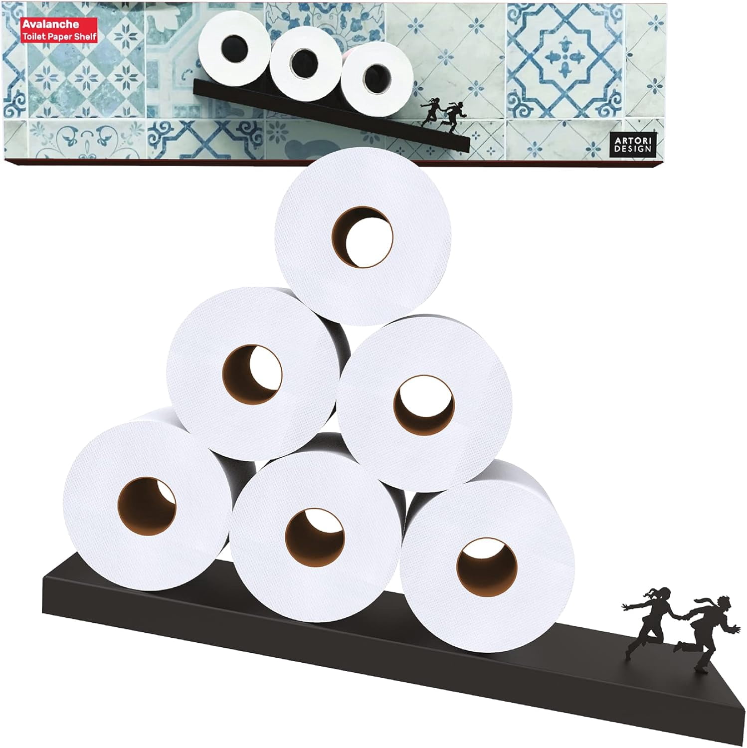 fhxbjoi Artori Floating Toilet Paper Shelf Storage - Bathroom Wall ...
