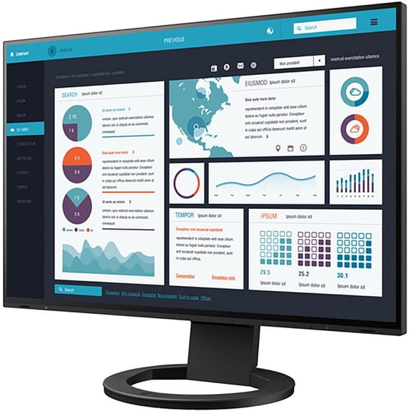 Eizo FlexScan EV2495 24.1" 16:10 WUXGA USB-C Docking IPS LED Monitor, Black