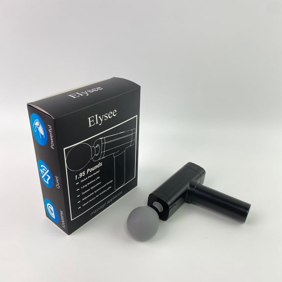 EIysee Black portable handheld impact electric massage appliance, Provide deep tissue full body massage, Suitable for male and female gifts