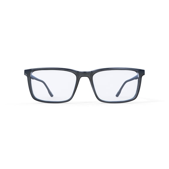 Men's Teddy Rx'ble Eyeglasses with Case, Dark Grey
