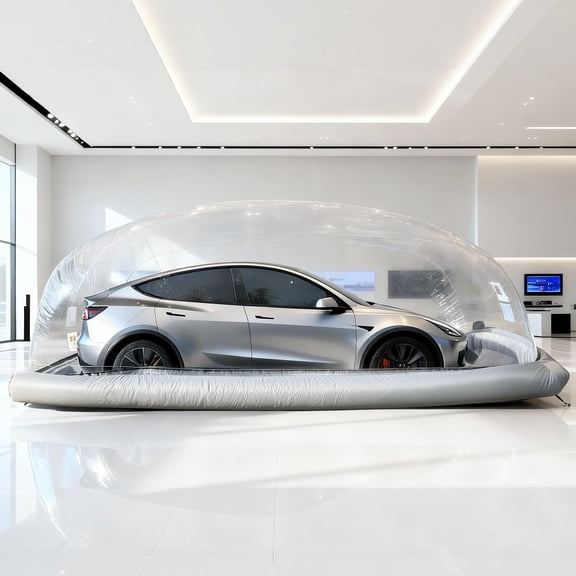 EJAEE Inflatable Vehicle Display Dome , Portable Car Bubble Garage Tent for Dustproof Storage, Vehicle Protection, and Display 19' / 5.8M