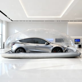 EJAEE Inflatable Vehicle Display Dome , Portable Car Bubble Garage Tent for Dustproof Storage, Vehicle Protection, and Display 19' / 5.8M