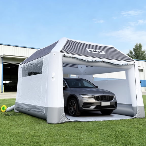 EJEAEE 15x15x10Ft Inflatable Paint Booth with Blower, Portable Inflatable Detailing Booth for Auto Detailing