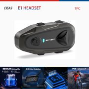 EJEAS E1 Motorcycle Helmet Bluetooth Headset Bluetooth 5.3 Helmet Speaker Hands-Free Calling Earphone for Single Rider Use