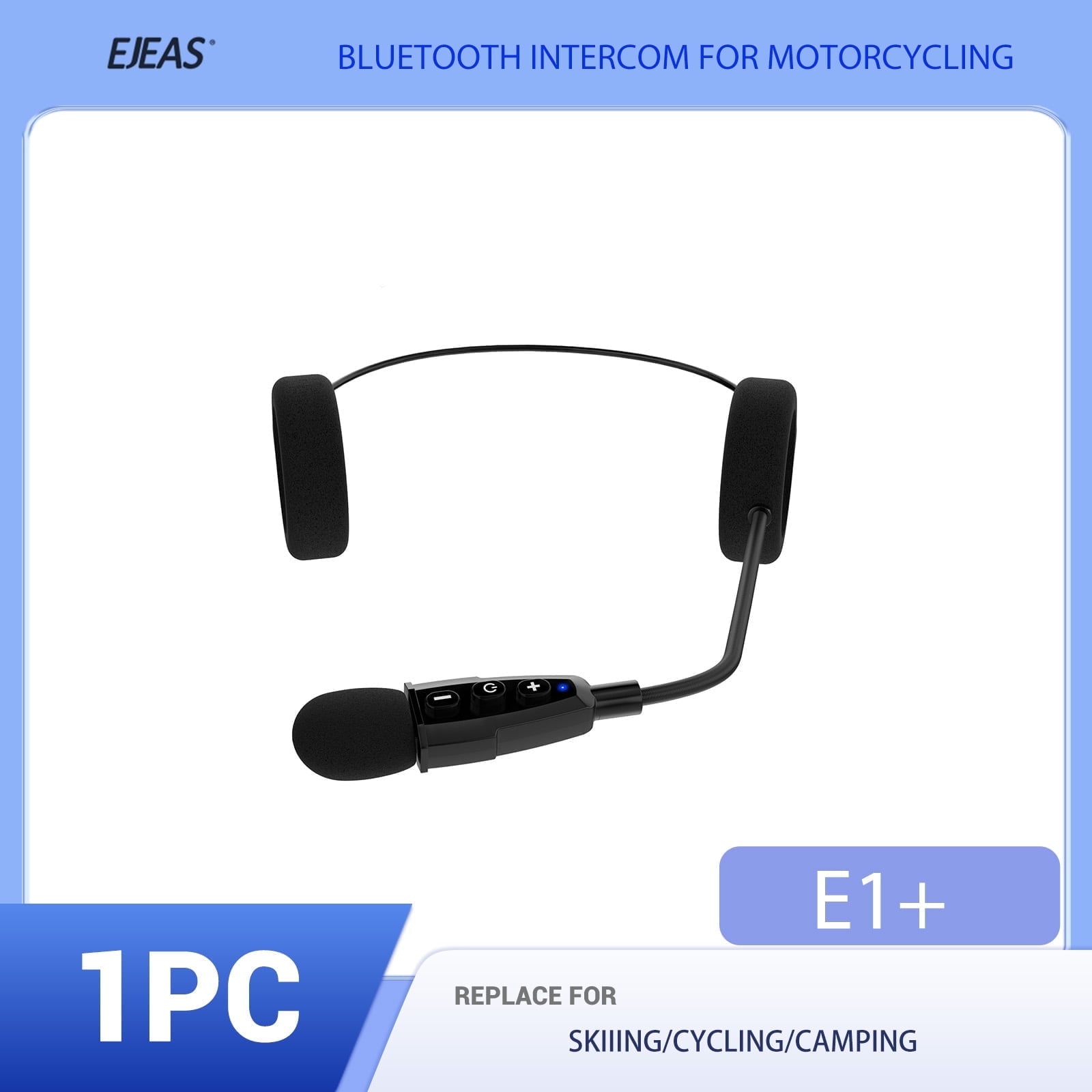 ejeas e1 motorcycle helmet bluetooth Headset, Bluetooth 5.3 Helmet Speaker with Noise Reduction and IP65 Waterproof, Voice Assistant for Single Rider Use : Electronics EJEAS E1+ motorcycle helmet Bluetooth headset EJEAS E1+ Motorcycle Helmet Bluetooth