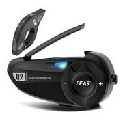 EJEAS Q2 Motorcycle Helmet Bluetooth Intercom Headset with Handle Control Bar 2 Rider 800M