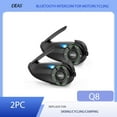 thumbnail image 1 of EJEAS Q8 Motorcycle Bluetooth Headset Upgraded Mesh 3.0 Intercom 6 Riders Group Motorcycle Speakers Bluetooth Waterproof Helmet Headset, 1 of 19