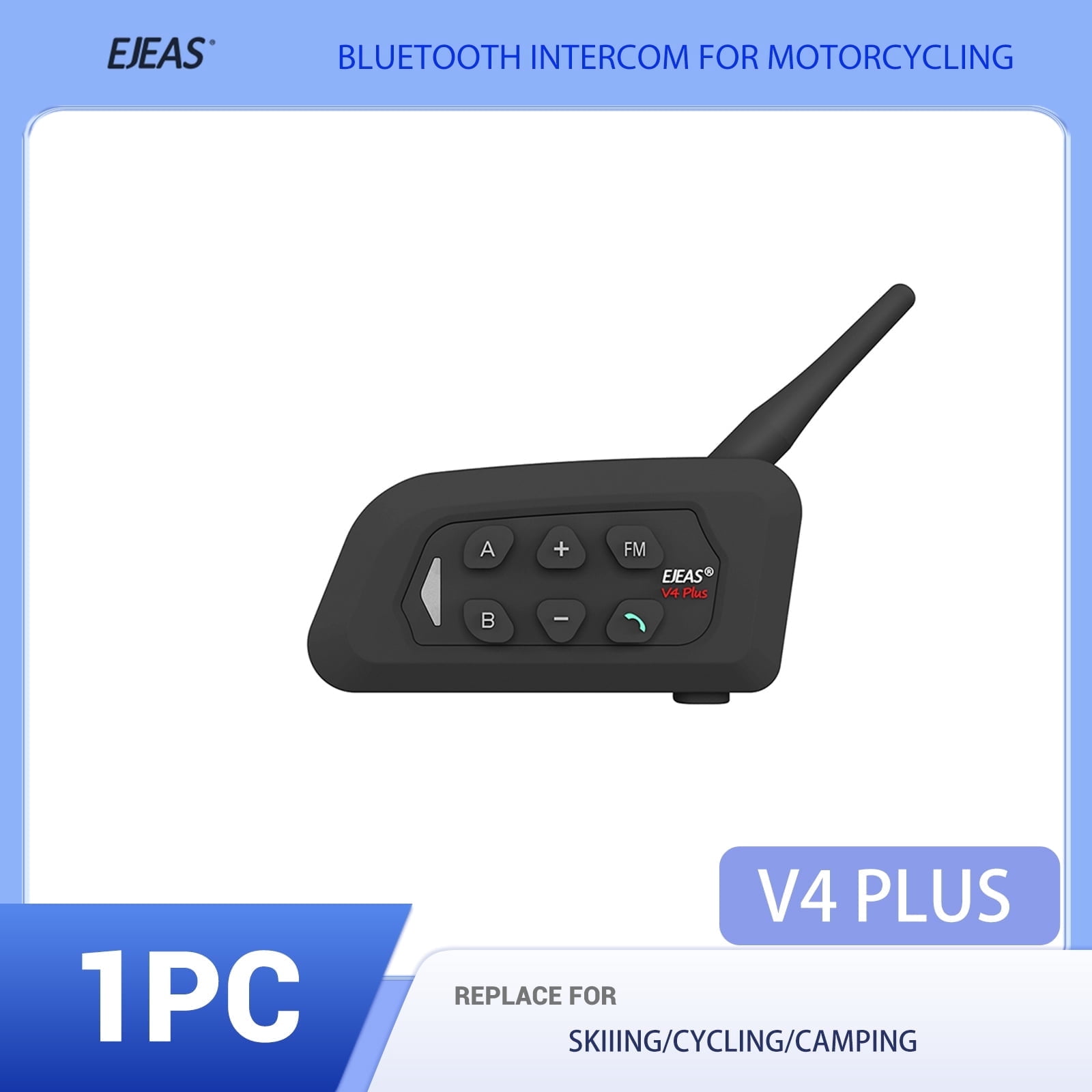 EJEAS V4 Plus Motorcycle Helmet Bluetooth Intercom Motorbike 