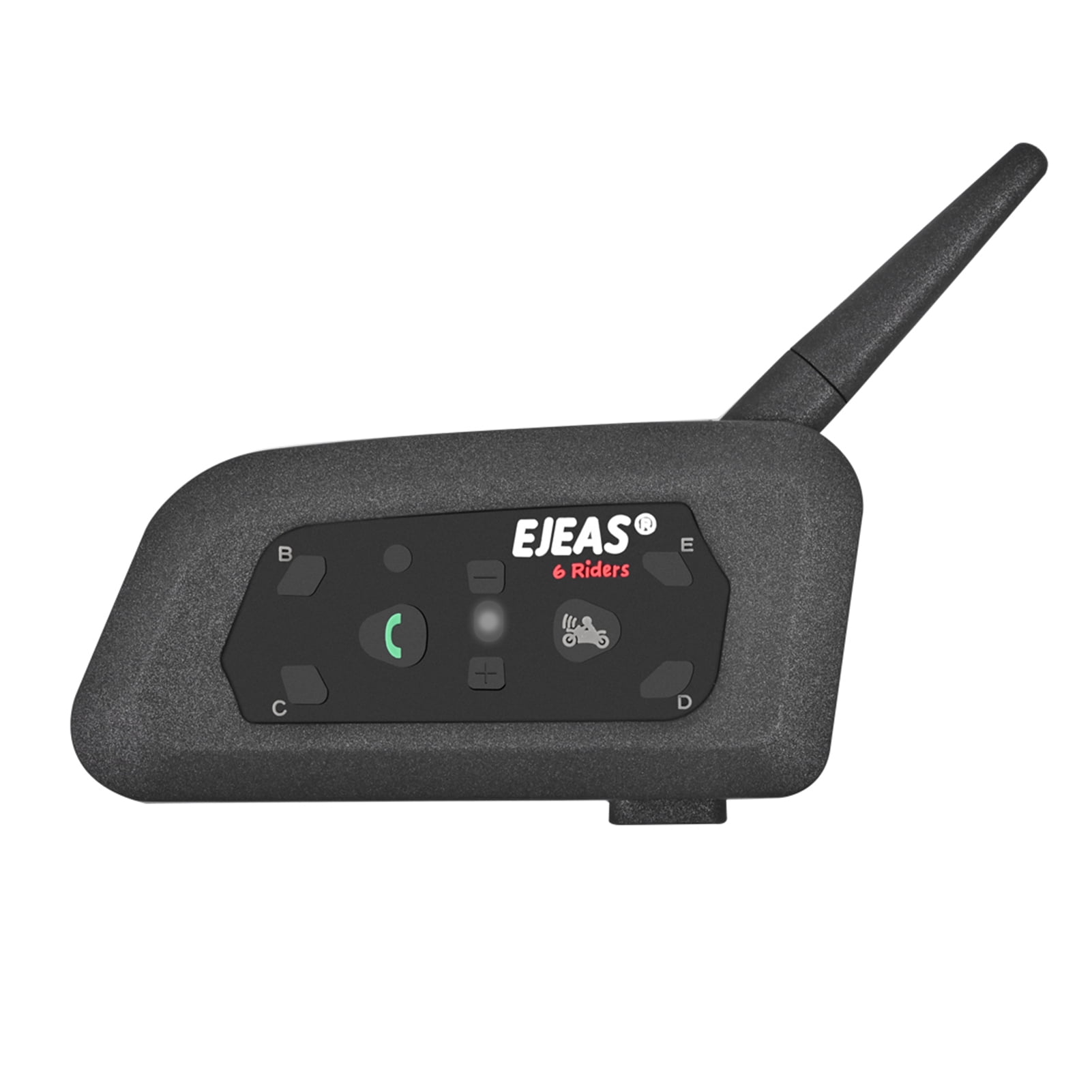 EJEAS V6 Pro Motorcycle Helmet BT Intercom Headphone Real-Time ESP Noise  Reduction Black