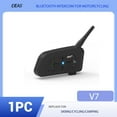thumbnail image 1 of EJEAS V7  2-Way 7 Riders Motorcycle Bluetooth Intercom CVC Noise Reduction,3D Sound Waterproof Headset, 1 of 14