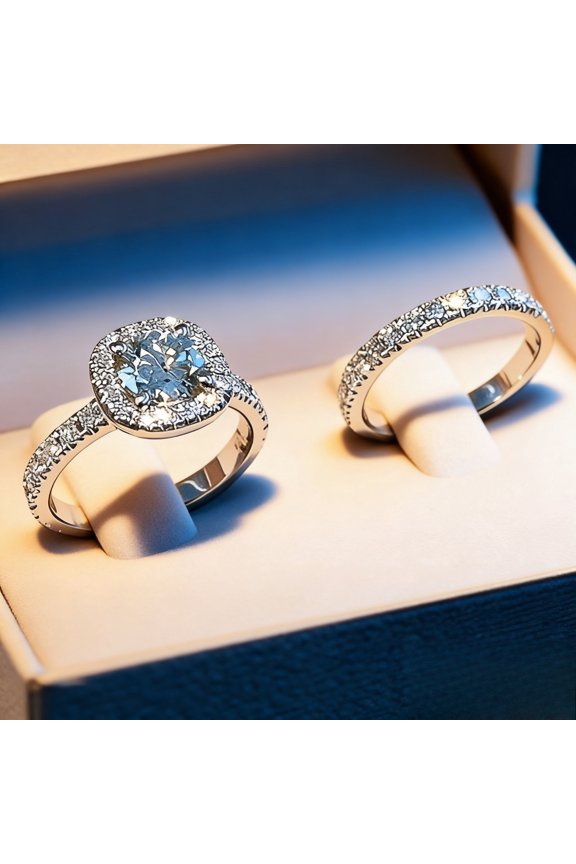 Couple Rings for Women Men, Classic Four Prong Setting Wedding Engagement Rings, Size 7-10 Simple Stackable Band, Romantic Anniversary Proposal Valentine's Day Gift, Everyday Jewelry for Women