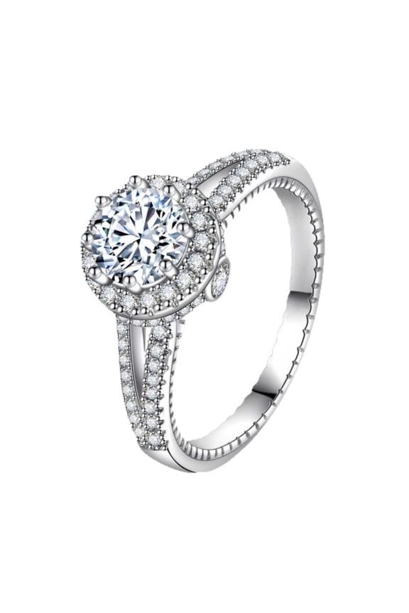 Sparkling Cubic Zirconia Ring for Women, Sizes 7-10, Hypoallergenic Valentine's Day Gift, Anniversary Gift, Engagement Ring, Stackable Wedding Ring for Everyday Wear