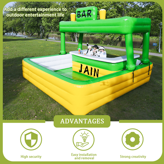 EJIA 15ft Inflatable Bar Pool - Ideal for Summer Parties, Backyard Gatherings & Outdoor Fun