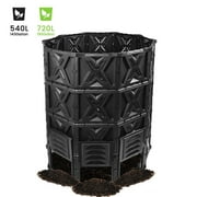 EJWOX Large Compost Bin Outdoor- 143/190 Gallon (540 /720  L) Garden Composter-BPA Free