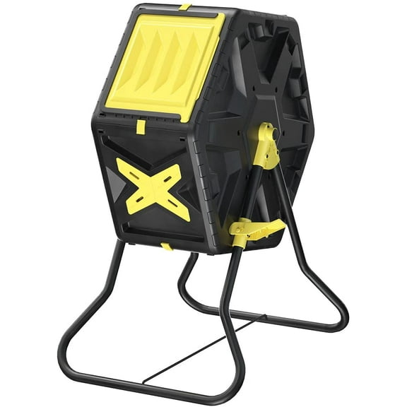 EJWOX Single Chamber Compost Tumbler Outdoor Composting Bin, 18.5 Gal/70L