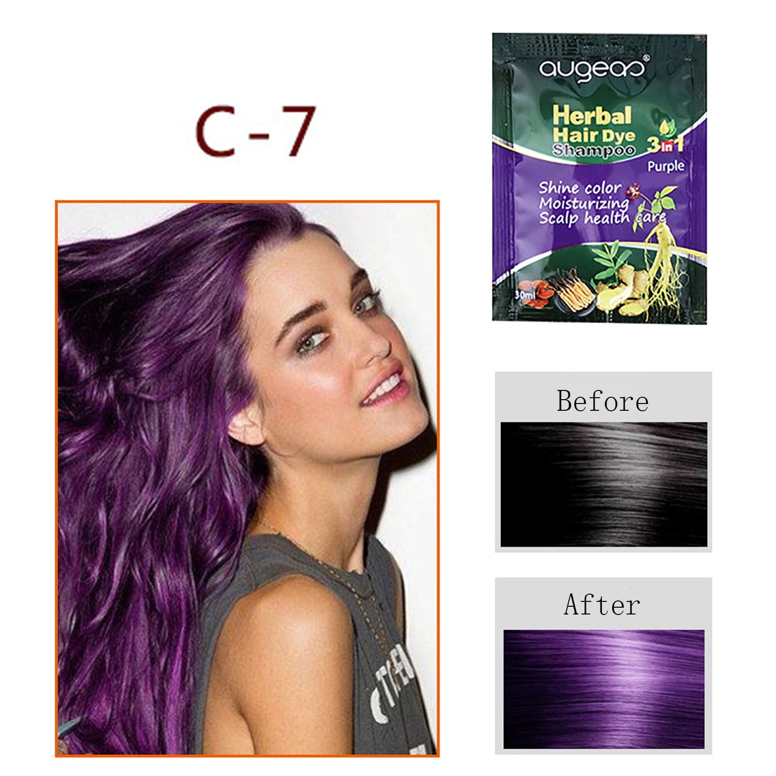 Wiueurtly Barber Enhancement Spray 10 Mins Herbal Hair Darkening Shampoo  Hotsale Control Frizz 30ml