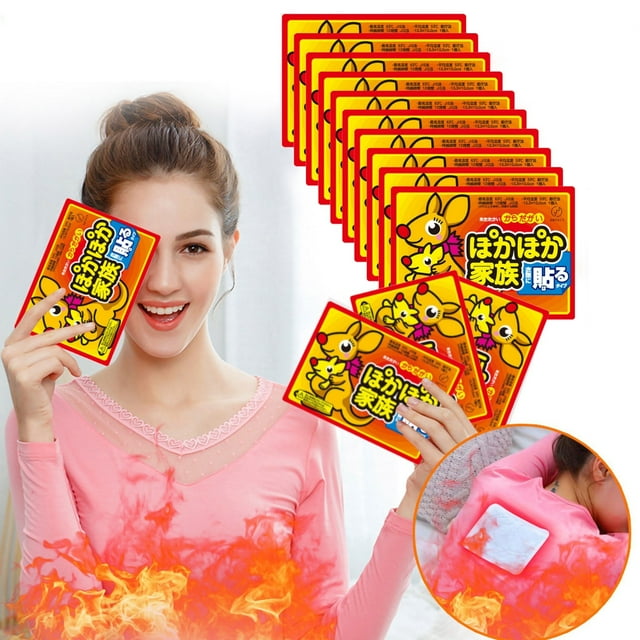 EJWQWQE 10PC Body Warmer Stick Lasting Heat Patch Keep Hand Leg Foot Warm Paste Pads