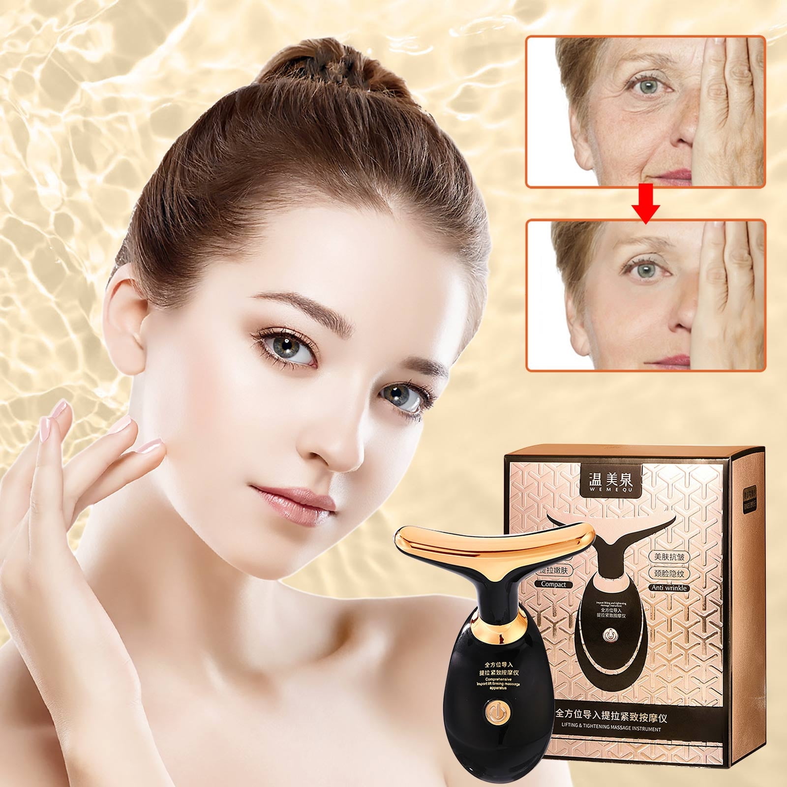 EJWQWQE Beauty Induction Device Lifting And Tightening Facial Sound Wave Vibion Vface Massage