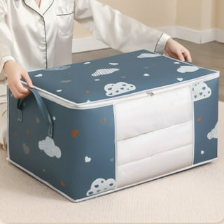 BASMILE Vacuum Storage Bags Space Saving Bags for Comforters Clothes Pillow Bedding  Blanket Storage, Double Zip Lock Seal & Leak