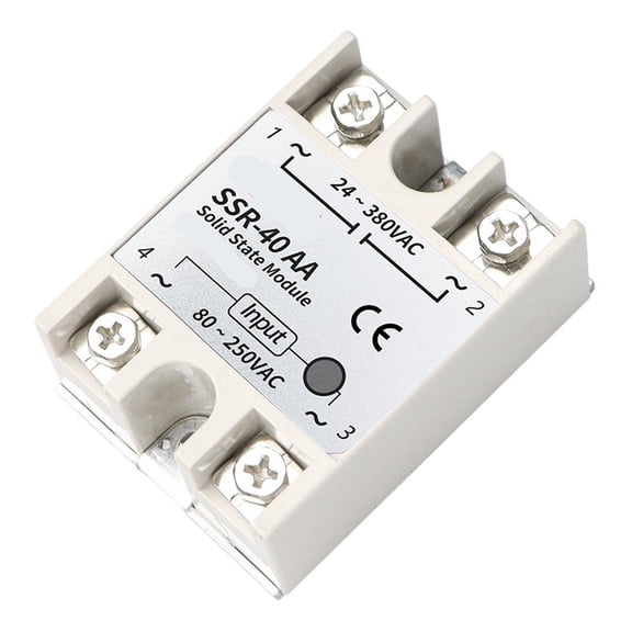 EJYWPSWD 1pc 10a 25a 40a 60a Ac-Ac Single Phase Solid State Relay Ac Ssr Ssr-10aa Ssr-25aa Ssr-40aa Ssr-60aa 80-250vac 220v to 24-380v