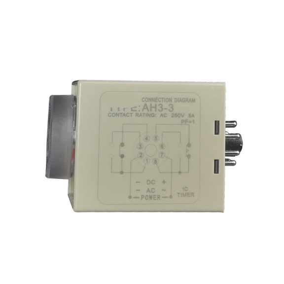 EJYWPSWD 24-240v Ac / Dc Universal Ah3-3 Time Relay Feature Timer Relay Time Set Range 0.1s-60m off Delay Timer Relay