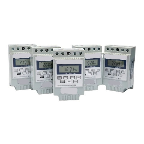 EJYWPSWD 25A 220V Digital Weekly Timer White Timer Switch With 10 Times Per Day Time Set Range 1min-168H