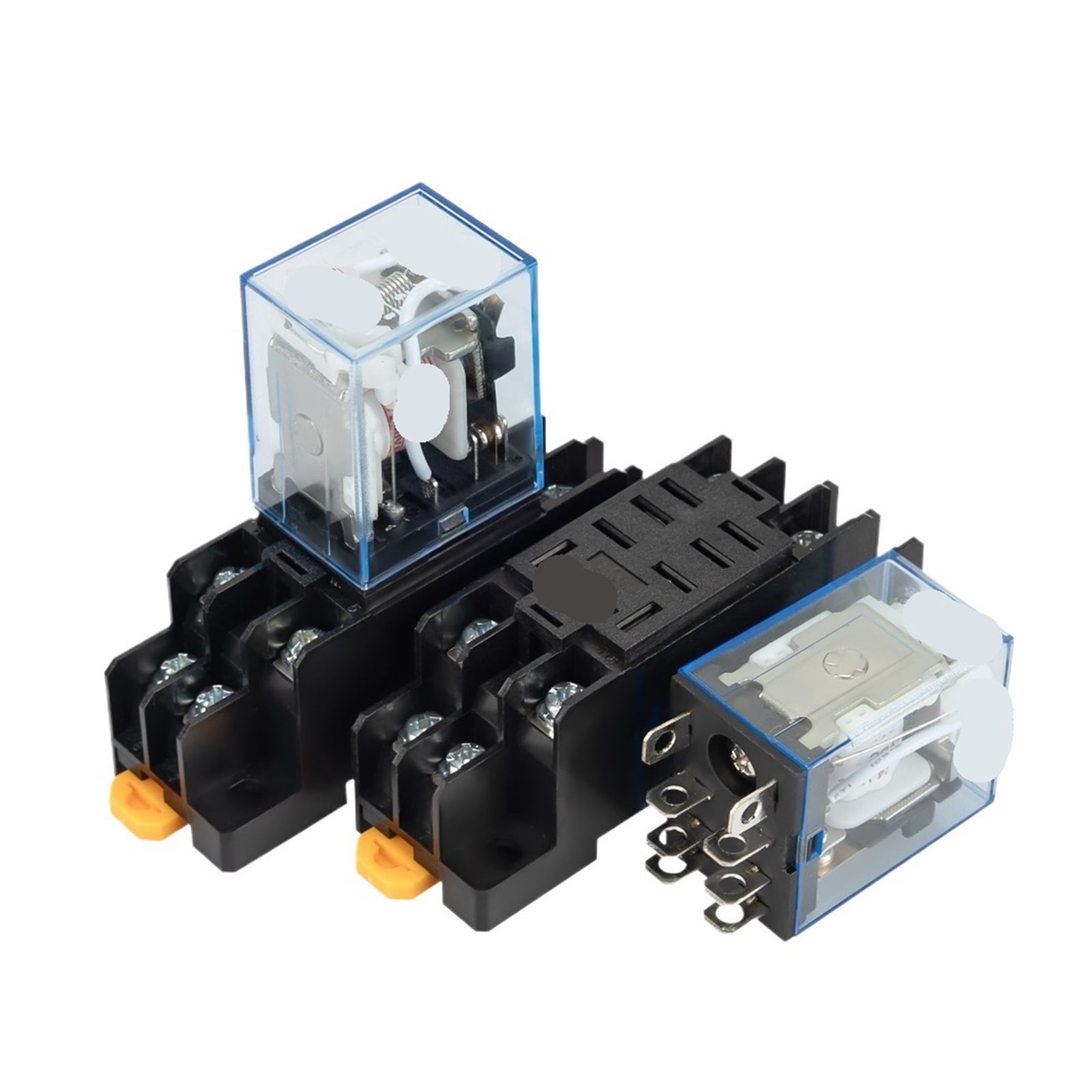 EJYWPSWD 5a My2nj My4nj Din Rail Small Electromagnetic Relay Coil Power Relay Dc12v Dc24v Ac24v Ac110v Ac220v with Socket Base 2no 2nc